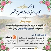گلاب وعرقیات ولیعصر(عج) قمصر(وخانگی)