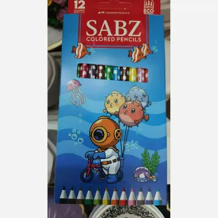 مداد رنگی 12 رنگ برند سبز 