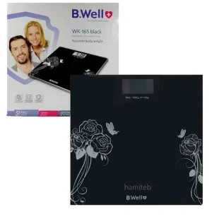 ترازو دیجیتالی بی ول  B.well WK-165 دوسال گارانتی    رنگ مشکی
