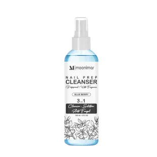 کلینزر کاشت ناخن مونیمار مدل Blue Berry حجم 150 میلی لیتر