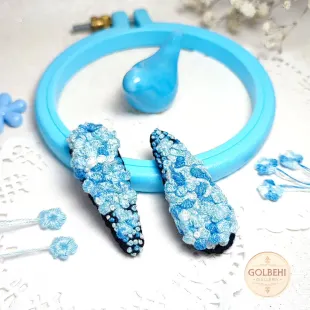 گیره تق تقی گلدوزی شده