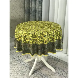گلستانه دایره قطر 100 زرد