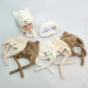 کلاه تدی بچه گانه مدل خرسی رنگ سورمه ای