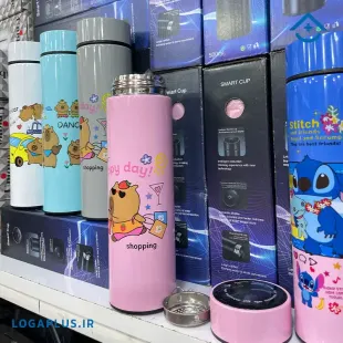 فلاسک دیجیتال (Smart Cup) فانتزی طرح هپی دی 500 میلیلیتر (پسکرایه)