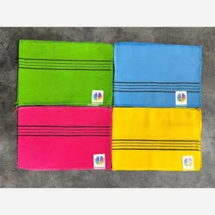 کیسه حمام جادویی نانو(لیفه) لایه بردار وارداتی 6عدد رنگ سبز