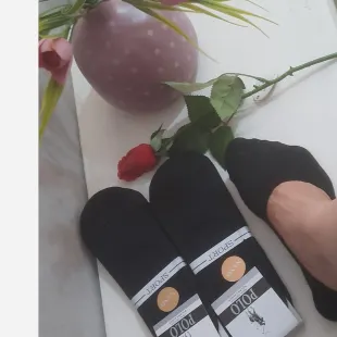 کالج نخ یک جفتی نخ اعلا پشت ژله ای مشکی پررنگ ضدالرژی برای سایز 38تا42