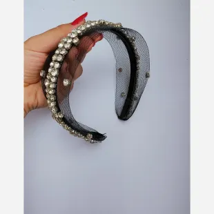تل نگین کاری مجلسی  رنگ سفید