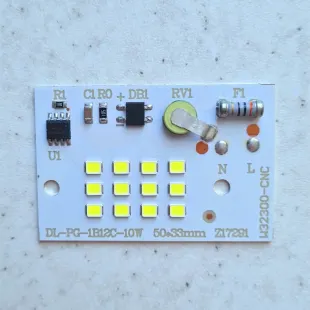 چیپ ال ای دی 10 وات بلالی ماژول دی او بی پرژکتوری رنگ سفید مهتابی برند ms chip led 10w چیپ پرژکتوری 