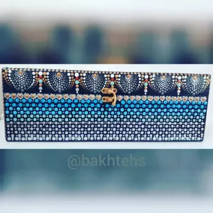 جعبه چوبی نقطه کوبی شده کد7