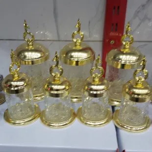 سرویس 7 پارچه پاسماوری طلایی شیشه تَرَک
