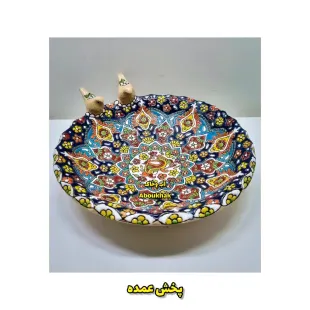 بشقاب پرنده دار میناکاری
