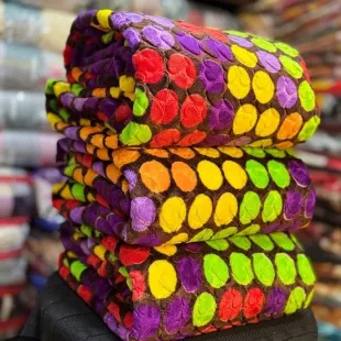پتو توپی دونفره مدل برجسته تراکم بالا ساکدار 