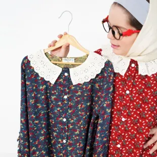 شومیز دخترانه نوجوان یقه دانتل  سایز 11