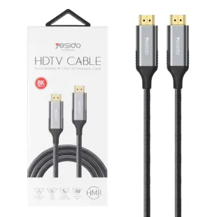 کابل 1.8 متری HDMI Yesido مدل HM11 با وضوح 8K