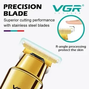 ماشین اصلاح حجم زن موی سر و صورت وی جی آر مدل V-947 با تیغه استیل ضد زنگ، باتری لیتیوم یونی 2000 میلی آمپر، 500 دقیقه