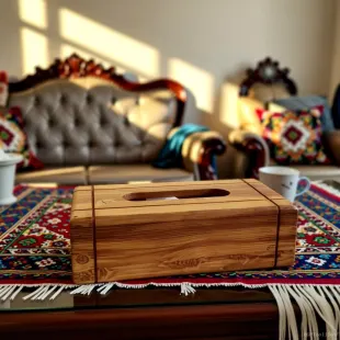 جعبه دستمال کاغذی چوبی