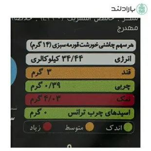 ادویه قرمه سبزی (مخصوص، اعلا) خوش طعم و رنگ