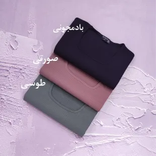  تاپ سایز بزرگ یقه خشت(مناسب سایز44تا54) رنگ عدسی