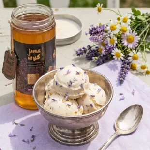 عسل گون عشایری خالص چهارمحال(1000گرم/ارگانیک ساکارز زیر3 /عطر و طعم عالی)