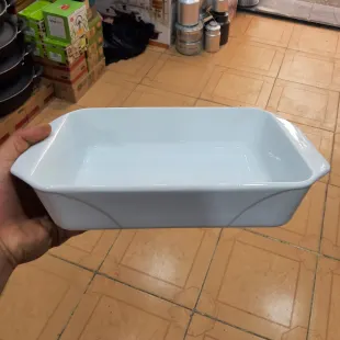 ظرف پخت مدل رومانو مستطیل متوسط صنایع چینی نسترن بسته یک عددی