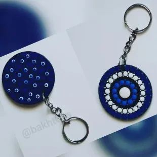 جاکلیدی چوبی نقطه کوبی شده کد 3