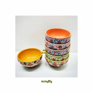 ماست خوری داخل رنگی سفال میناکاری