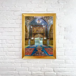 تابلو ضریح امام رضا (ع) مشهد - در سه نما متفاوت (مناسب هدیه) سایز سایز ۱ (30*40 سانتی متر)
