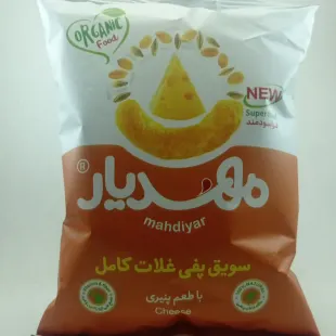 سویق پفی غلات کامل با طعم پنیری مهدیار