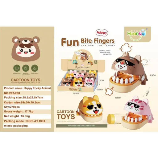 بازی دندانی  دنتیست انیمال  3 طرح 208-262 Huansiqi Toys انتخاب طرح / رنگ کرمی
