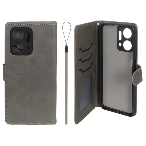 کیف موبایل چرمی جاکارتی مگنتی درجه یک داخل خز MNC Plus مدل هواوی آنر Honor X7a رنگ سرمه ای
