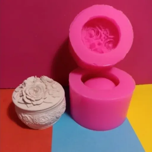 قالب شات جای جواهرات گرد طرح گل 