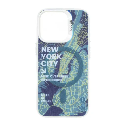 قاب مگ سیف SO COOL طرح New York مدل Apple iPhone 16 Pro
