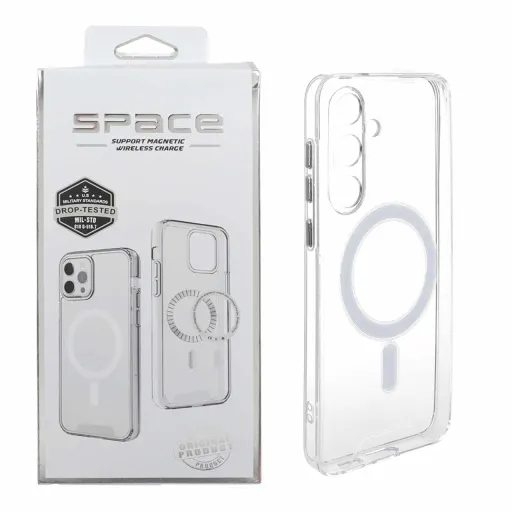 قاب اورجینال Space شفاف Magsafe مدل Samsung Galaxy S25 FE