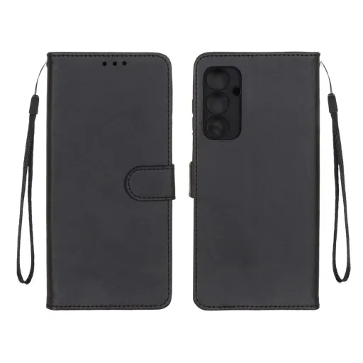 کیف موبایل چرمی جاکارتی و محافظ لنزدار درجه یک MNC سامسونگ مدل Samsung Galaxy A16 رنگ مشکی