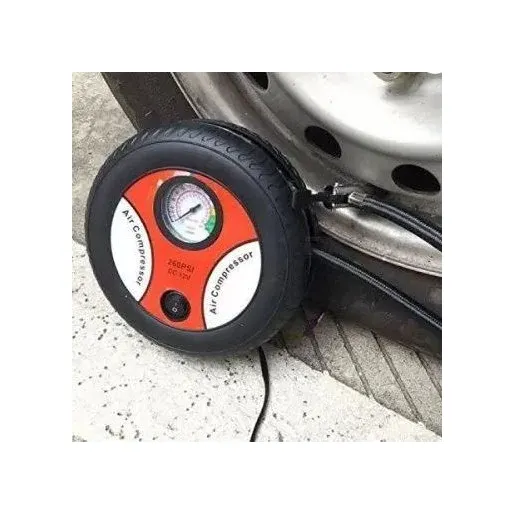 پمپ باد فندکی خودرو و موتور سیکلت طرح تایر یا لاستیک(موجود است)
