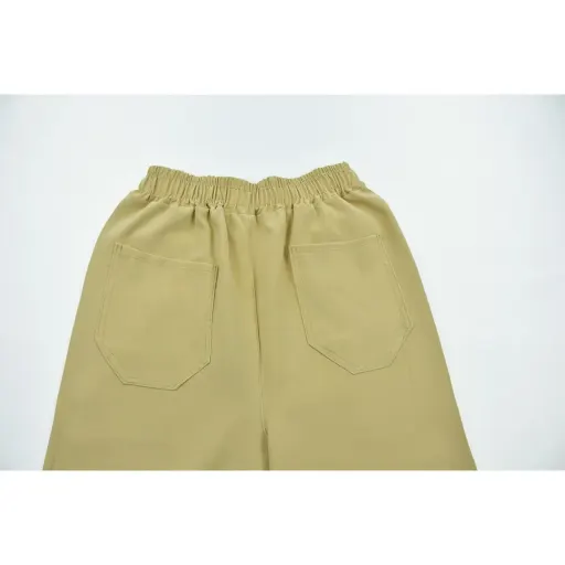 شلوار بگ مردانه پارچه مازراتی رنگ کرم کمر کش گزینه ها سایز XXL