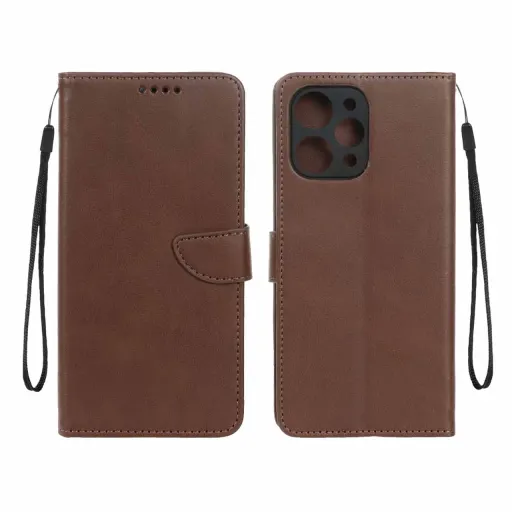کیف چرمی موبایل جاکارتی مگنتی درجه یک محافظ لنزدار شیائومی مدل Xiaomi Redmi 12 / Poco M6 Pro 5G رنگ مشکی