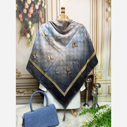 روسری نخ کاستوم گوچی پروانه طلایی