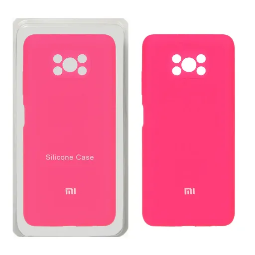 قاب سیلیکونی اورجینال پاک کنی درجه یک شیائومی مدل Xiaomi Poco X3 / Poco X3 Pro / Poco X3 NFC (پک اصلی) رنگ صورتی فانتزی