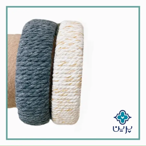 تل مو مکرومه مدل ریرا رنگ سبزآبی تیره