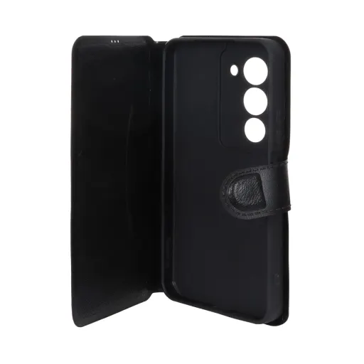 کیف موبایل چرمی مگنتی محافظ لنزدار شیائومی ردمی 15 - Xiaomi Redmi 15 4G رنگ خاکستری