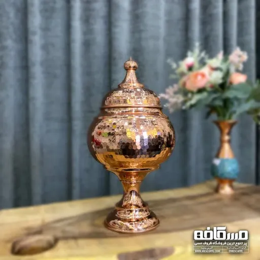 شکلات خوری پایه دار مسی نانو مدل خمره ای
