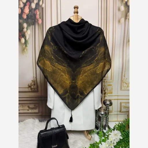 روسری نخ کاستوم کهکشان طلایی بالینه