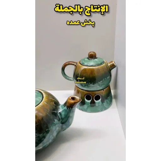 ظروف اشکی سبز سرامیکی / سرویس سبز سرامیکی / ظروف سرامیکی