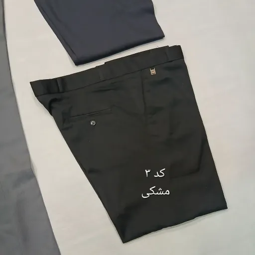 شلوار پارچهای مردانه نخی سایز 42 تا 54 رنگ طوسی و مشکی و زغالی رنگ و سایز 50 کد1