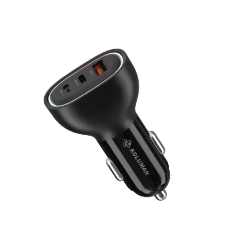 شارژر فندکی (ماشین) کلومن K-C102 - 3 پورت، 60 وات، فست شارژ