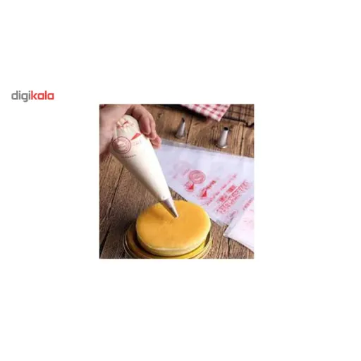 ست قیف خامه زن یکبار مصرف مستر کد 732894 بسته 100عددی رنگ بی رنگ