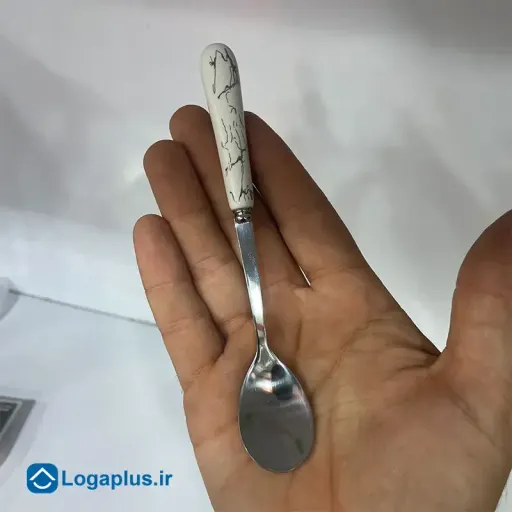 سرویس قاشق خورشتخوریsjd - دسته سرامیکی طرح ماربل (پسکرایه)