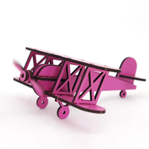 ساختنی لوگولیزر طرح هواپیما مدل nostalgic Plane رنگ بنفش روشن