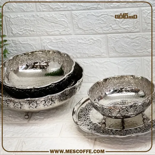 سرویس پذیرایی پایه دار کروم